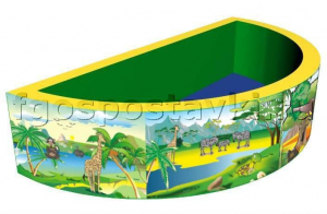 Бассейн с шариками полукруглый с шелкографией - fgospostavki.ru - Балашиха