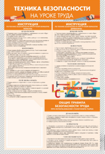 Стенд-уголок "Техника безопасности на уроках труда" - fgospostavki.ru - Балашиха