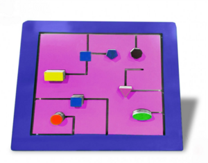 Тактильно-развивающая панель с геометрическими фигурами - fgospostavki.ru - Балашиха