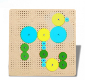 Тактильно-развивающая панель с разноцветными шестеренками - fgospostavki.ru - Балашиха