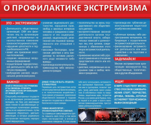 Стенд "О профилактике экстремизма" - fgospostavki.ru - Балашиха