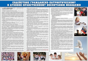 Стенд "Содействие гражданско-патриотическому и духовно-нравственному воспитанию молодежи" - fgospostavki.ru - Балашиха