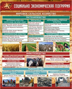Стенд "Социально-экономическая география. Сельское хозяйство" - fgospostavki.ru - Балашиха