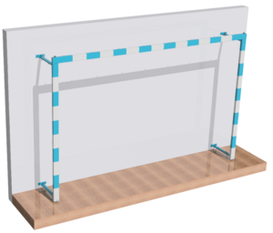 Ворота для гандбола и минифутбола трансформируемые (без сетки, на колесиках) - fgospostavki.ru - Балашиха