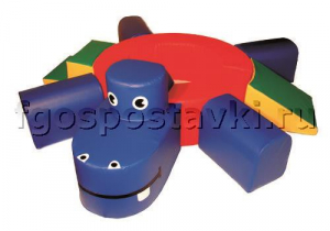 Сухой бассейн "Весёлый бегемот" с приставными элементам - fgospostavki.ru - Балашиха