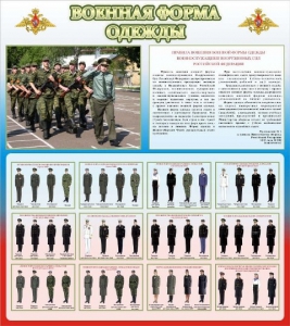 Стенд "Военная форма одежды (герб РФ) " - fgospostavki.ru - Балашиха