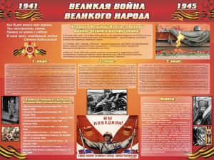 Стенд "Великая война Великого народа" Вариант 2 (6 блоков) - fgospostavki.ru - Балашиха