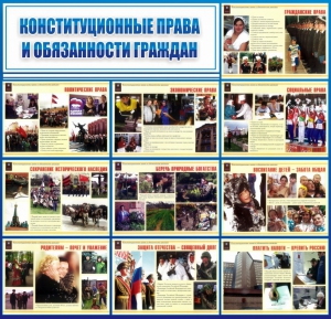 Стенд "Конституционные права и обязанности граждан" - fgospostavki.ru - Балашиха