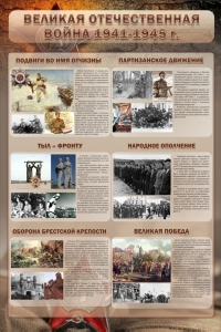 Стенд "Великая отечественная война (события)" - fgospostavki.ru - Балашиха
