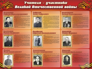 Стенд "Учителя-участники Великой Отечественной войны" - fgospostavki.ru - Балашиха
