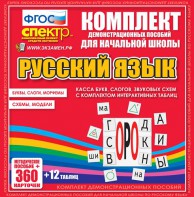 Динамические раздаточные пособия. Русский язык (комплект демонстрационных материалов). Касса букв, слогов, звуковых схем с набором интерактивных таблиц. - fgospostavki.ru - Балашиха