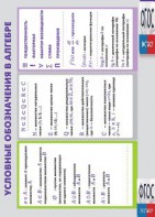 Таблица "Условные обозначения в алгебре" (винил) - fgospostavki.ru - Балашиха