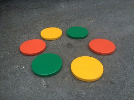 Диски цветные амортизационные деревянные (комплект 6 штук) - fgospostavki.ru - Балашиха