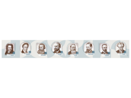 Стенд-лента "Выдающиеся ученые-историки" - fgospostavki.ru - Балашиха