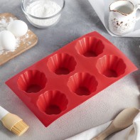 Форма для выпечки силиконовая 6 ячеек - fgospostavki.ru - Балашиха