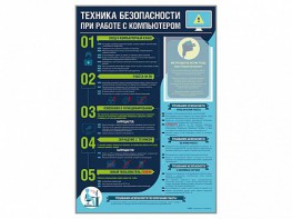 Стенд-уголок "Техника безопасности при работе на компьютере в общеобразовательных учреждениях" - fgospostavki.ru - Балашиха
