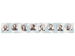 Стенд-лента "Выдающиеся ученые-физики" - fgospostavki.ru - Балашиха