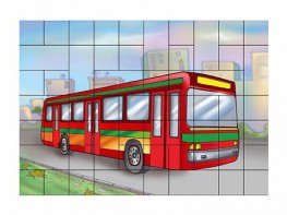 Магнитный пазл "Автобус" - fgospostavki.ru - Балашиха