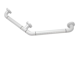 Поручень угловой трехопорный с антибактериальным покрытием (белая) - fgospostavki.ru - Балашиха