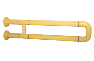 Поручень неоткидной двухопорный с антибактериальным покрытием (желтый) - fgospostavki.ru - Балашиха