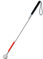 Трость телескопическая композитная с вращающимся шарообразным наконечником длинная на крючке - fgospostavki.ru - Балашиха