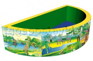 Бассейн с шариками полукруглый с шелкографией - fgospostavki.ru - Балашиха