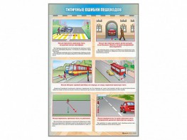 Стенд "Типичные ошибки пешеходов" - fgospostavki.ru - Балашиха