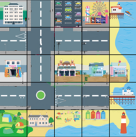 Тематическое поле-маршрутизатор «На берегу моря» для мини-робота Bee-Bot/Blue-Bot - fgospostavki.ru - Балашиха