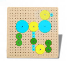 Тактильно-развивающая панель с разноцветными шестеренками - fgospostavki.ru - Балашиха