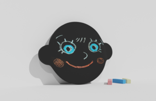 Фигурная грифельная меловая доска на тему эмоций - fgospostavki.ru - Балашиха