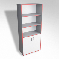 Шкаф широкий открытый с закрытой тумбой ТР2 ЛДСП - fgospostavki.ru - Балашиха