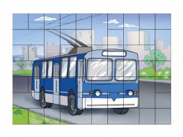 Магнитный пазл "Троллейбус" - fgospostavki.ru - Балашиха