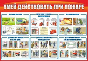 Стенд "Умей действовать при пожаре" - fgospostavki.ru - Балашиха